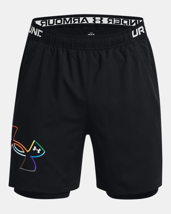 Men's UA Vanish Woven 2-in-1 Pride Shorts, Black, pdpMainDesktop image number 6